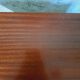Vintage lacquered top desk with iron structure and pointed brass feet
