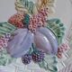6 antique flat plates in majolica + dish