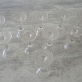 10 ancient engraved crystal digestive glasses