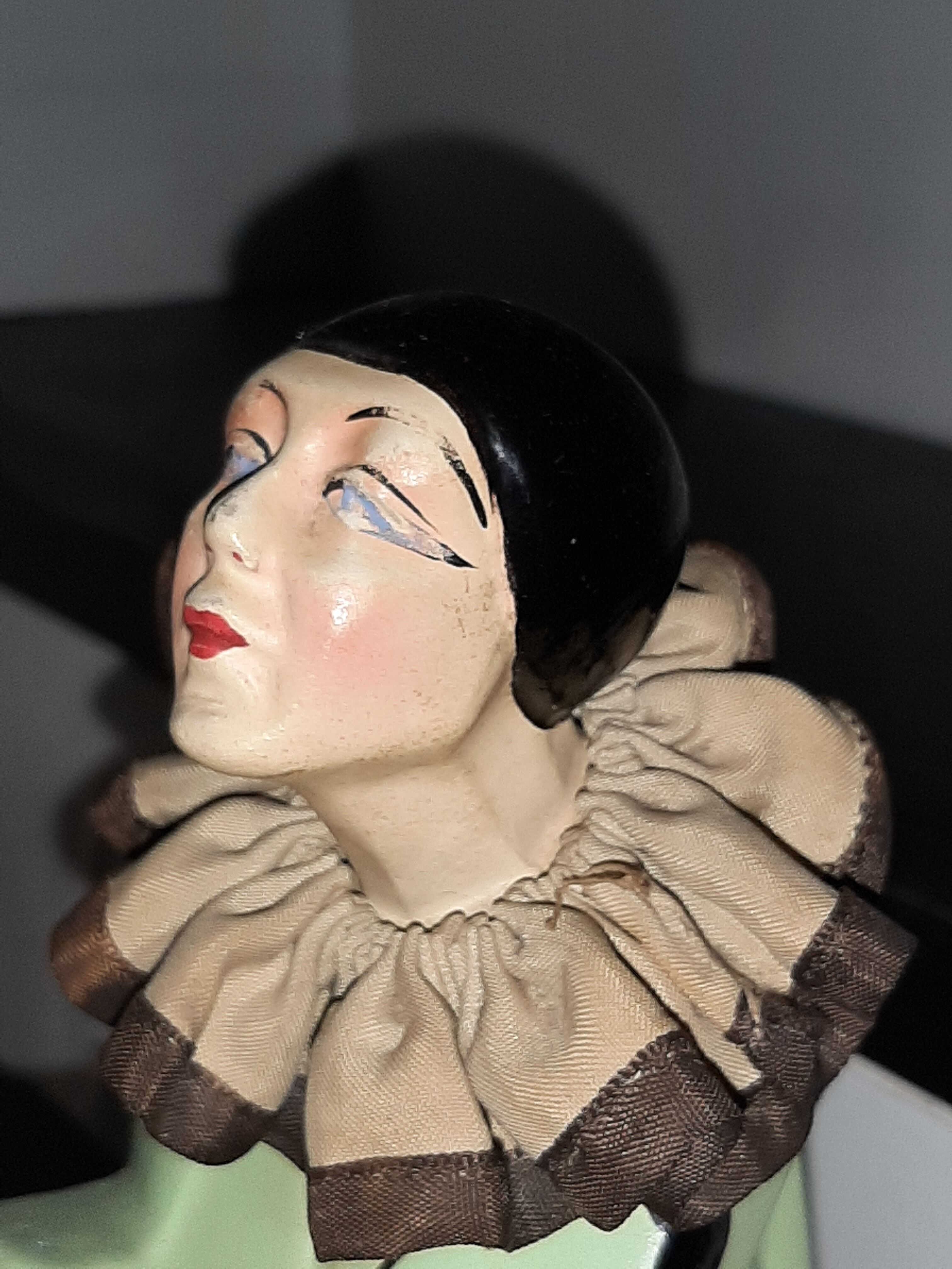 Harlequin-Pierrot art deco cubist lamp