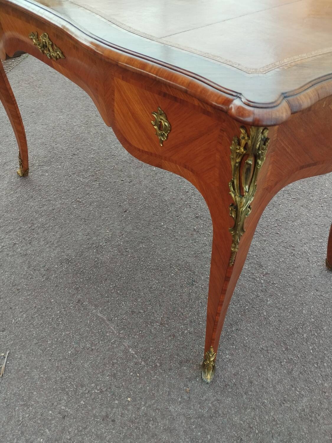 antique Louis XV style marquetry desk
