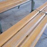 Paire de bancs d'école maternelle enfant fabrication 1950