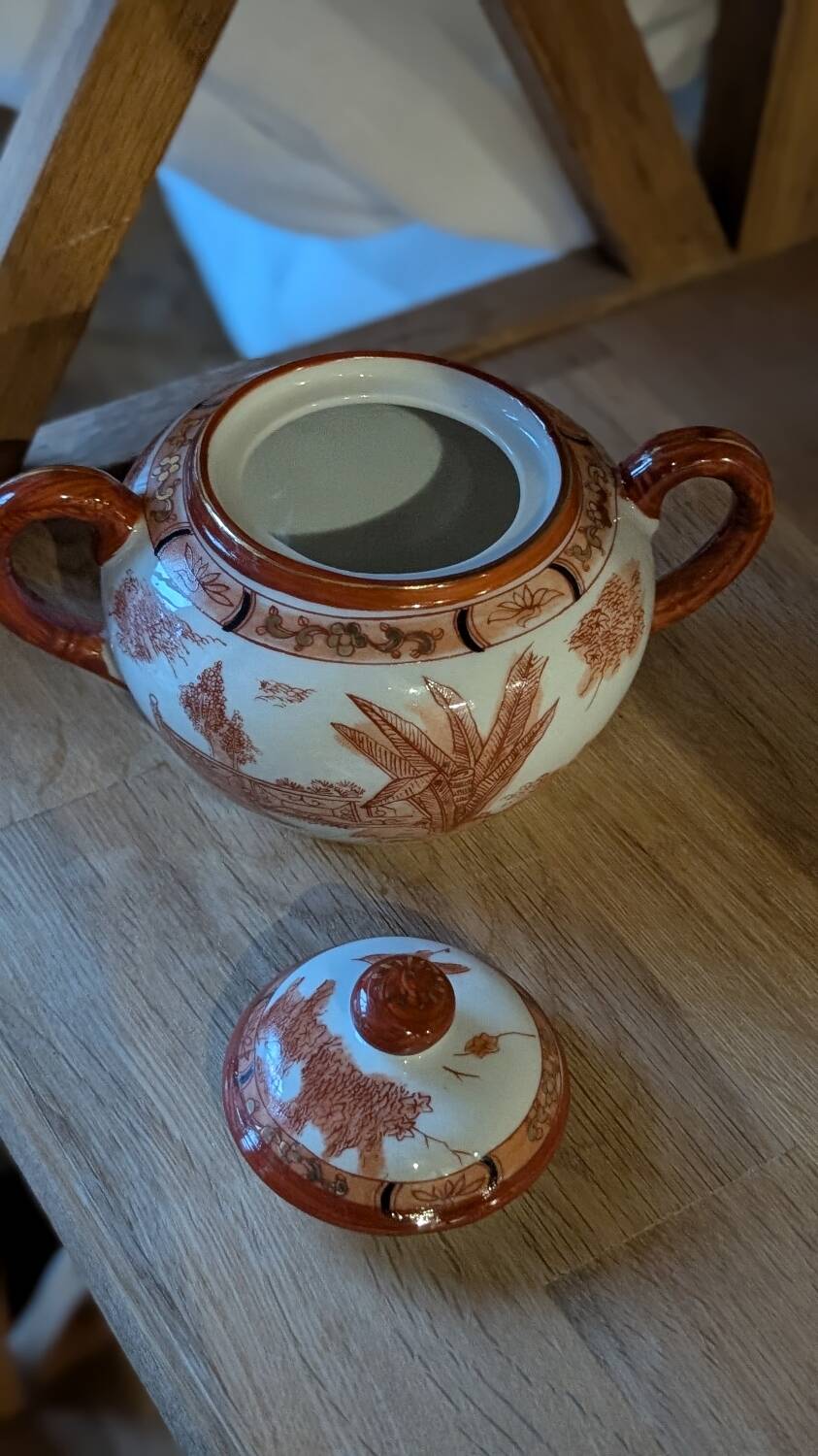sucrier en porcelaine japonaise vintage
