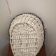 Vintage oval white wicker basket