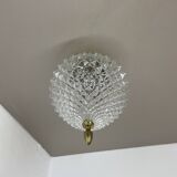 Modernist  "pineapple" ceiling light by glashütte limburg attrib., germany 1970