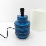 Blue Bitossi lamp Aldo Londi, Italy 1960