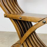 Florentine Savonarola folding chair, wood, Renaissance style