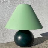 Green round wooden lamp l
