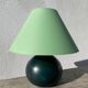Lampe en bois boule verte l