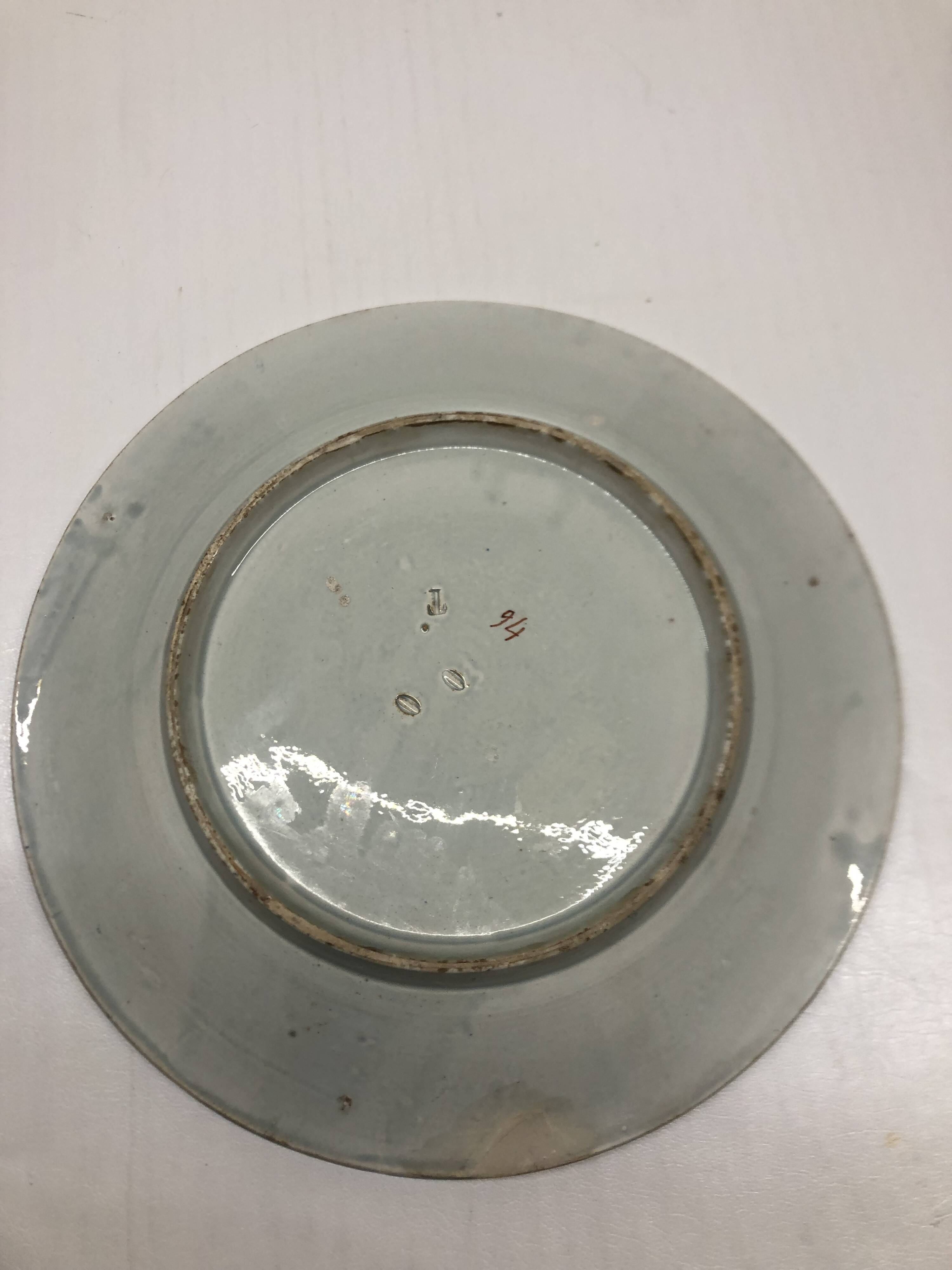 Gien earthenware plate, late 19th century