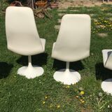 4 vintage tulip foot chairs