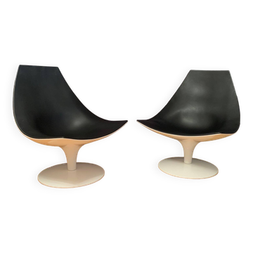 A pair of Moon armchairs by Pietro Arosio, Tacchini, Italy