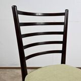 Suite of 4 Scandinavian Chairs in Stained Wood – 1960