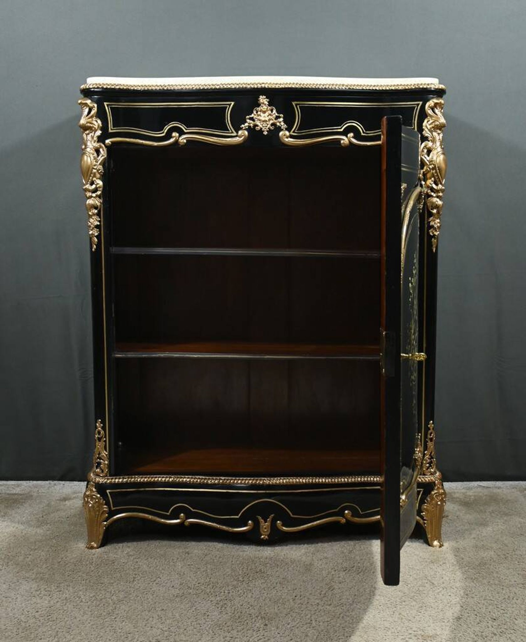 Support Furniture in Blackened Pear Wood, Napoleon III Period – Mid 19th Century