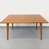 Rectangular wooden and ceramic dining table from the 50s and 60s