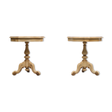 2 tables d’appoint italiennes classiques Craquelure années 1960