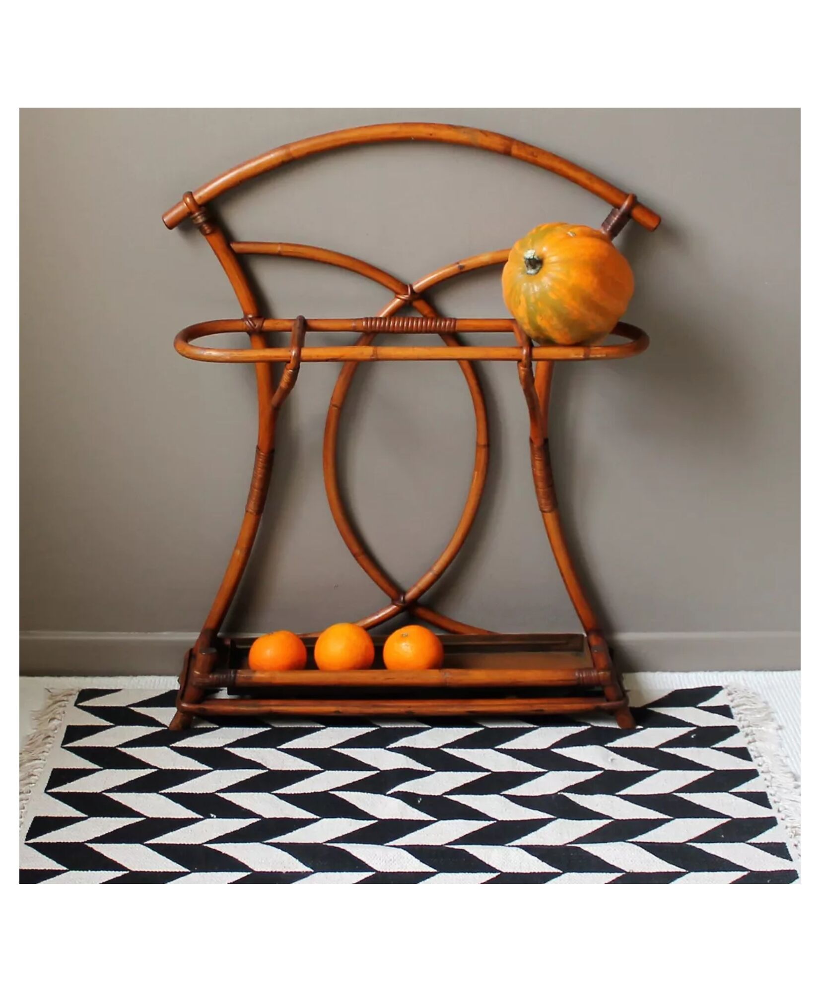 Umbrella door XIXth Rattan and Osier