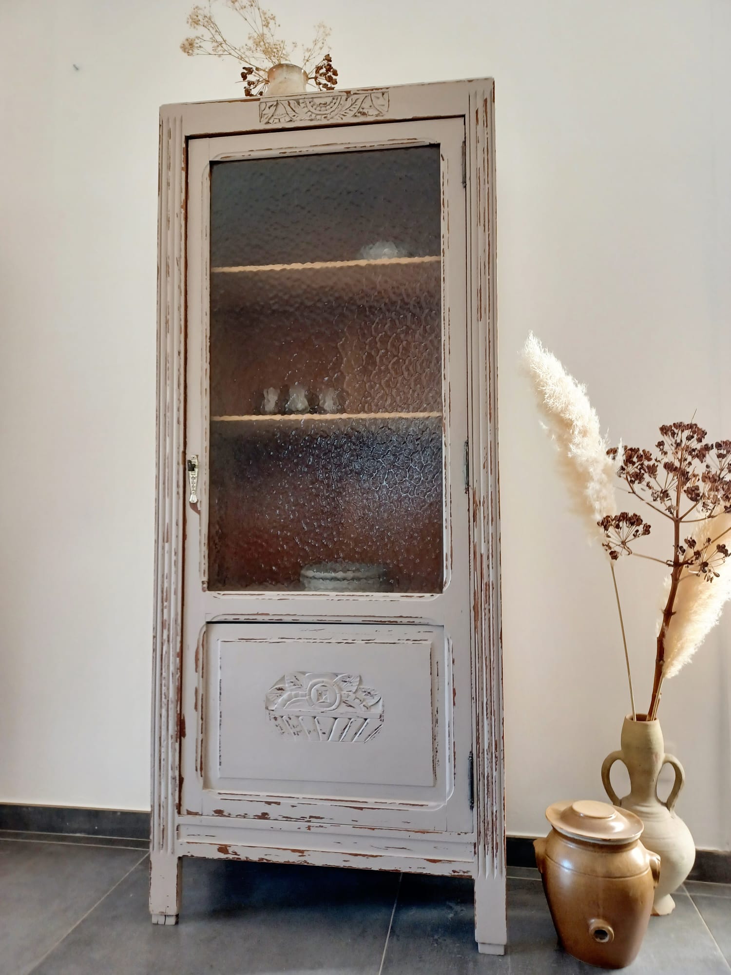 Parisian art-deco glazed wardrobe