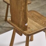 6 solid oak chairs
