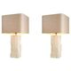 Paires de lampes de table en travertin