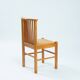 2 vintage chairs in pinewood with braided seat, 1970s