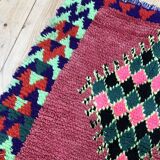 Moroccan Berber carpet old Azilal corridor 2,4x0.9m