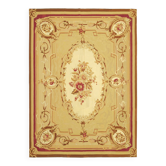 Handmade European Vintage Aubusson Kilim 265 cm x 362 cm
