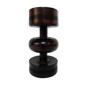 Solid wooden candlestick