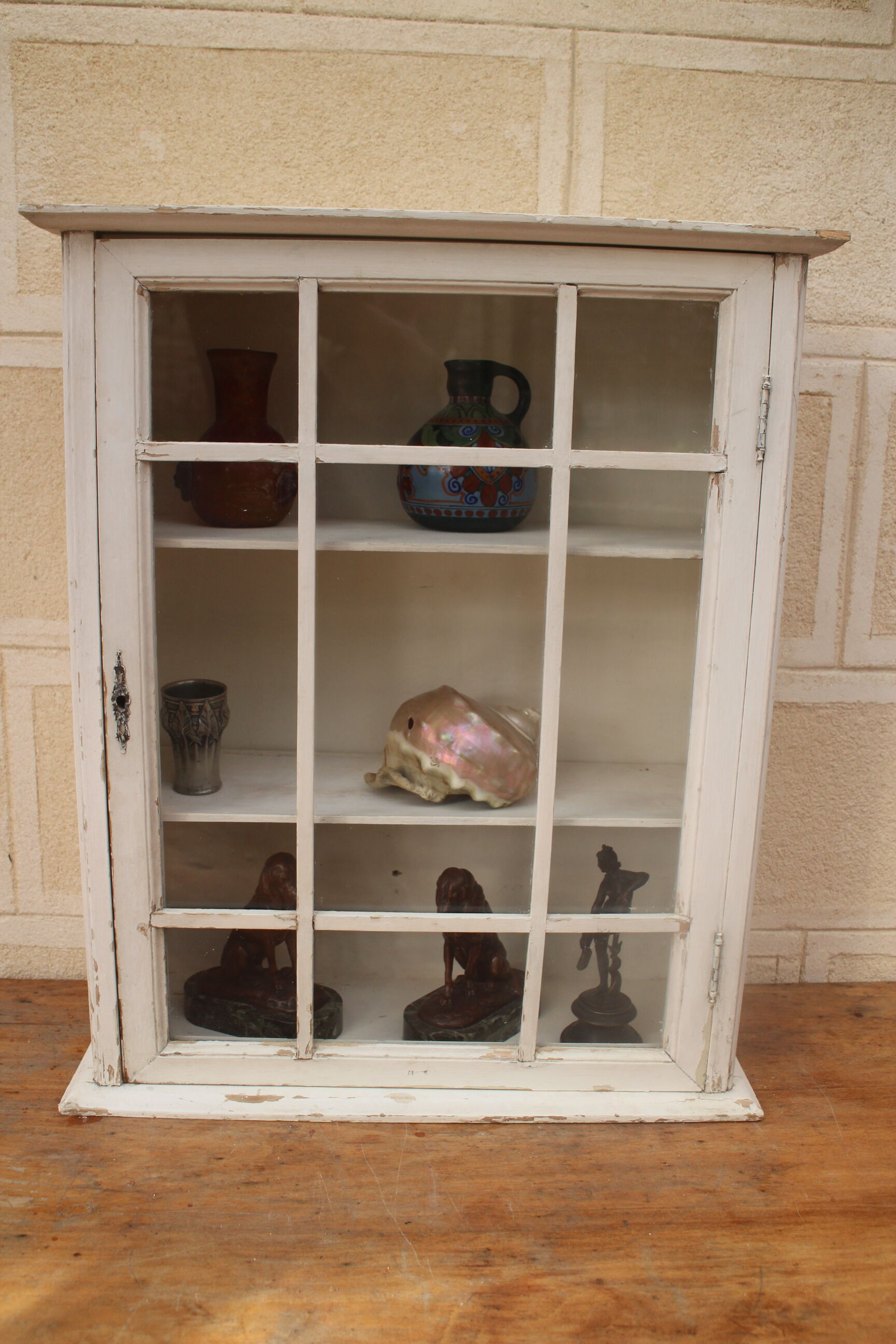 Glazed toilet cabinet