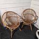 Pair of 1960s rattan armchairs