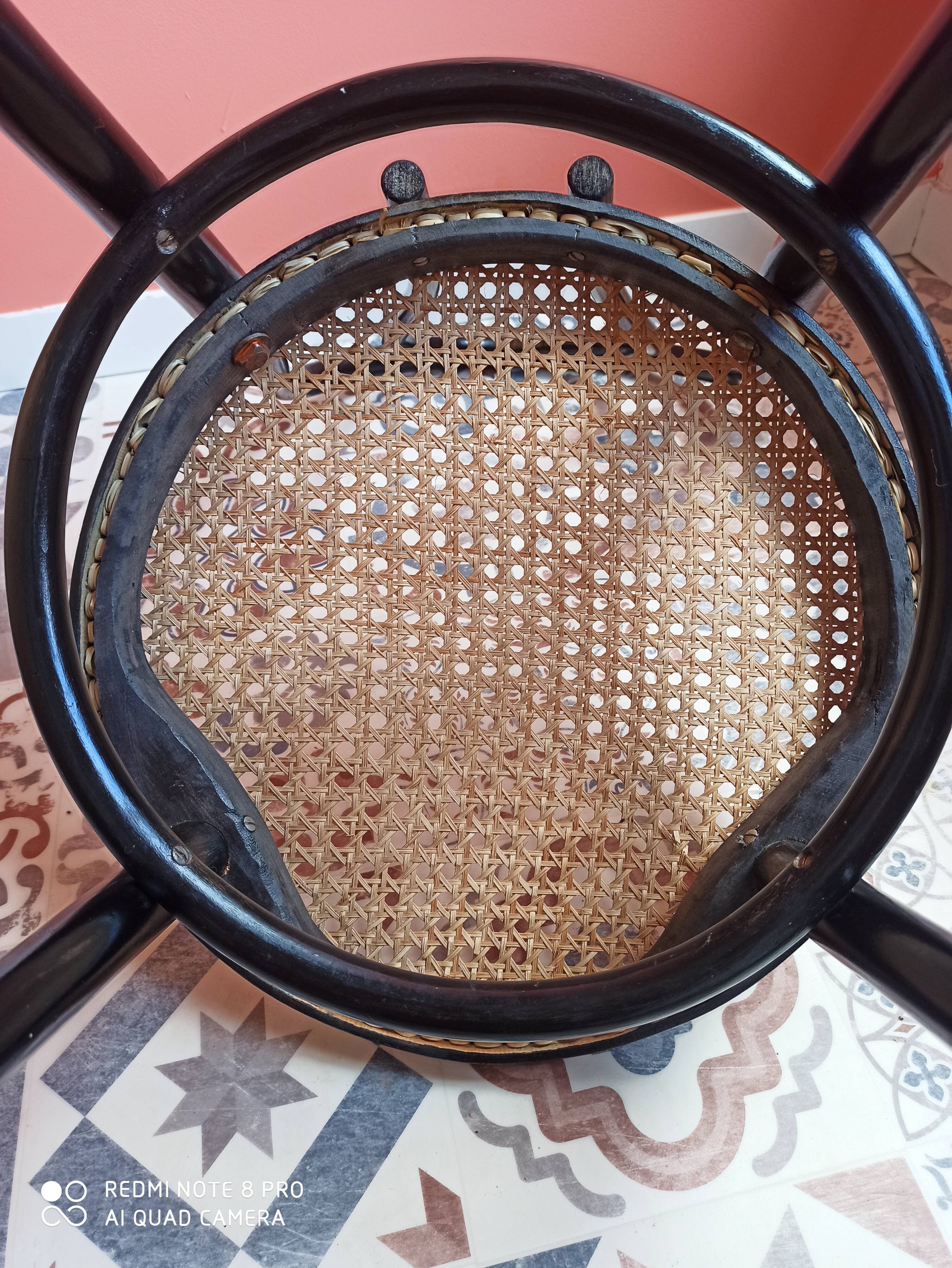 Vintage wooden chair and canning