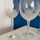 Set of 6 vintage crystal wine glasses - empoli tulip frosted stemware