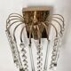 Pair of Italian wall lights Hollywood Regency with pendants and drops.