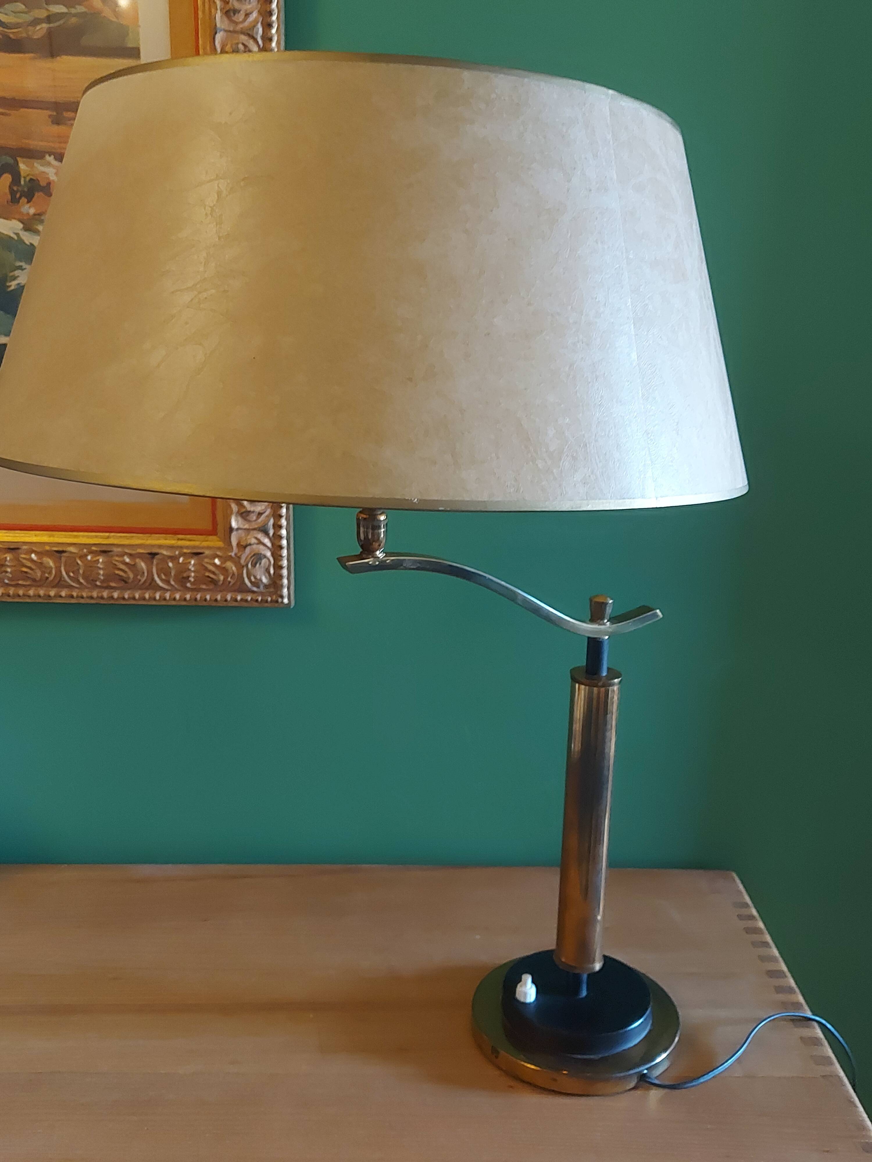 Brass lamp 30's Jules Leleu