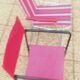 Paire de fauteuil pliant en aluminium et de fauteuil du Metteur-en-scène en fer