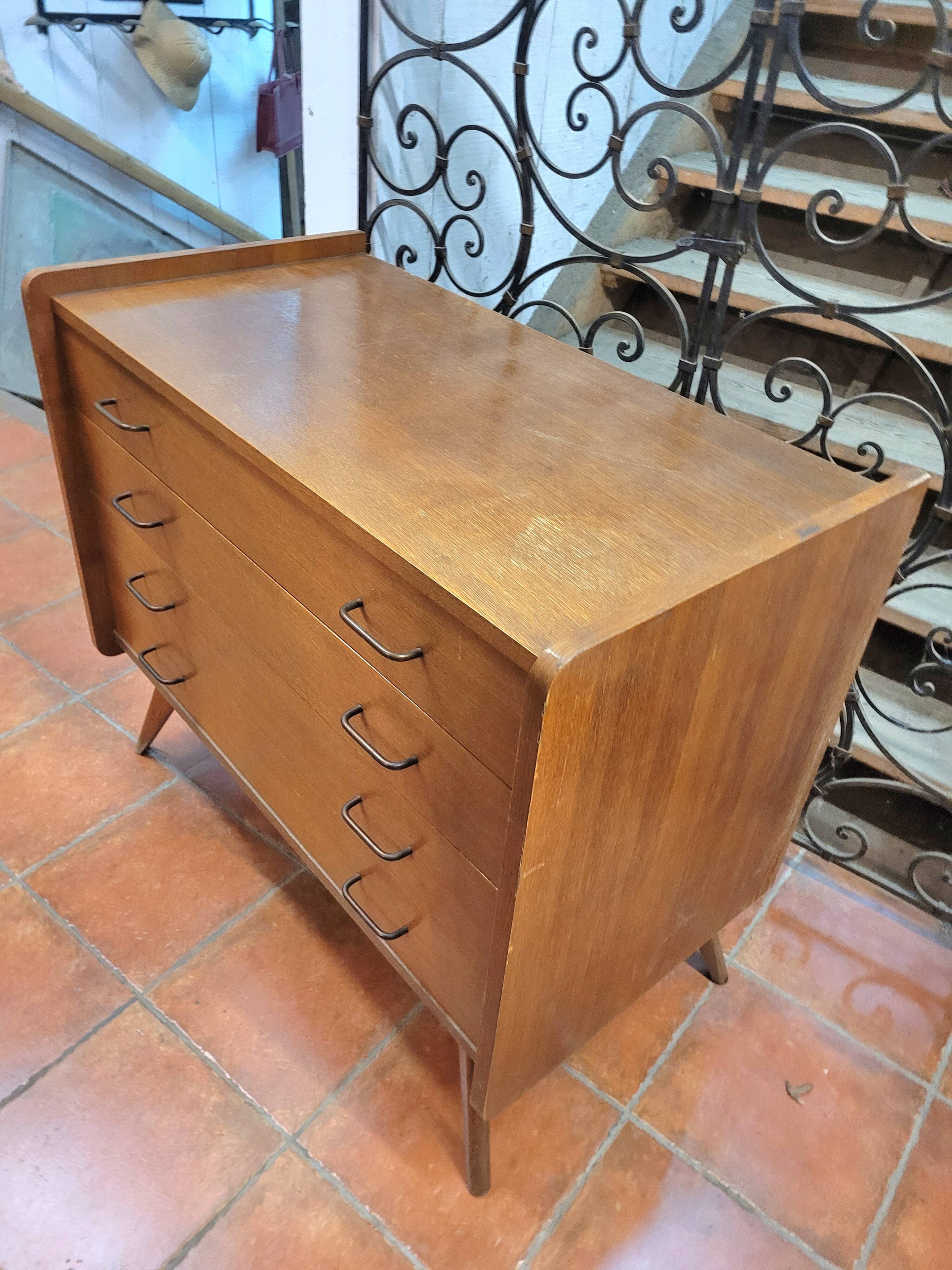 Vintage oak chest of drawers from the 60s