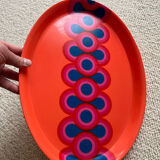 Guzzini orange plate, Ornella Noorda, 1970 design