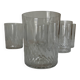 Set of 5 Baccarat modernist Ecailles water goblets