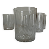 Set de 5 gobelets à eau baccarat modernistes ecailles