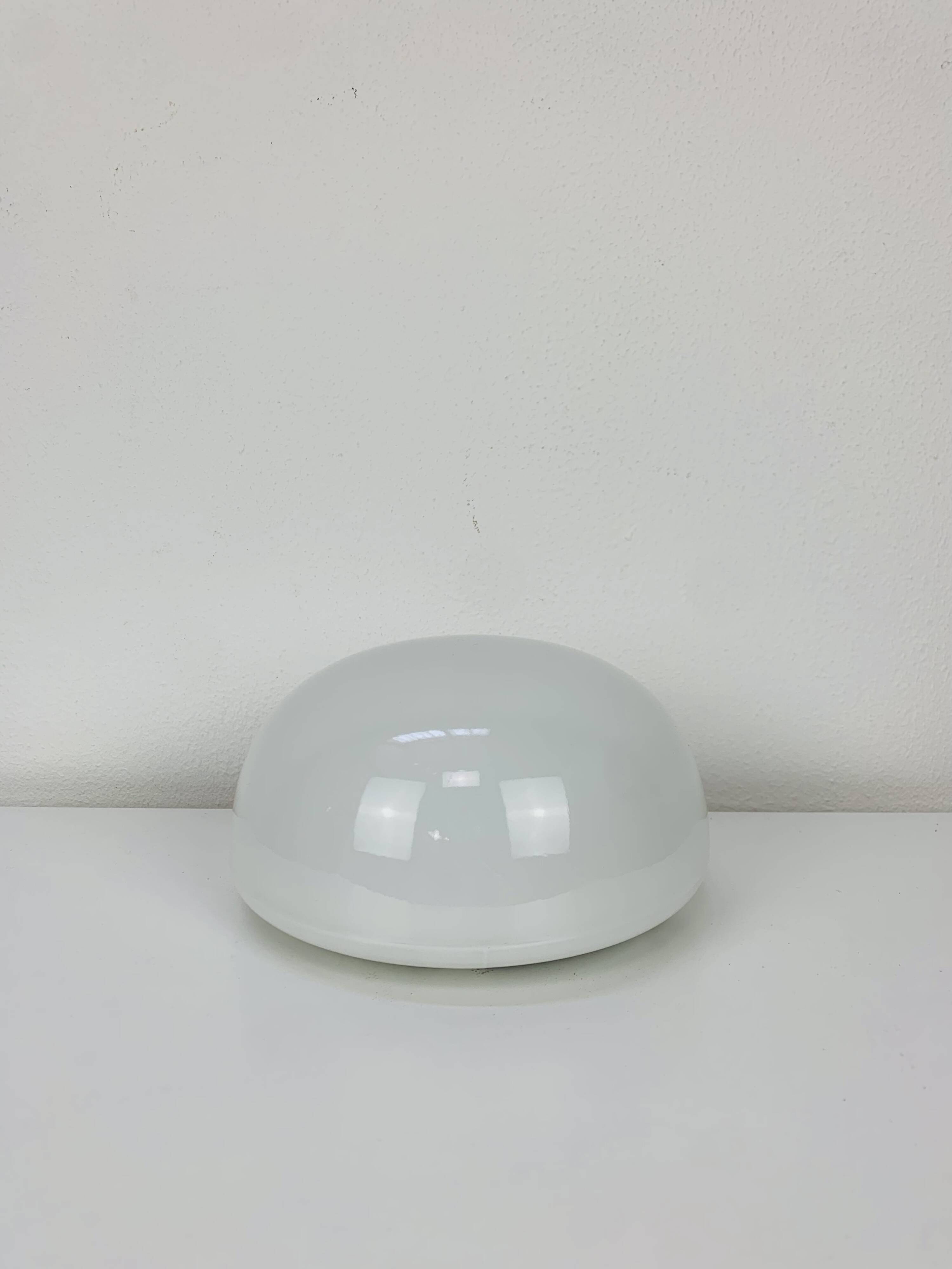 Vitouver opaline ball wall lamp, vintage half sphere