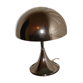Lamp mushroom in chromed metal