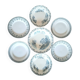 Mismatched antique flat plates made of ironstone accompanied by