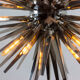 "Gregorian" chrome metal chandelier, contemporary work