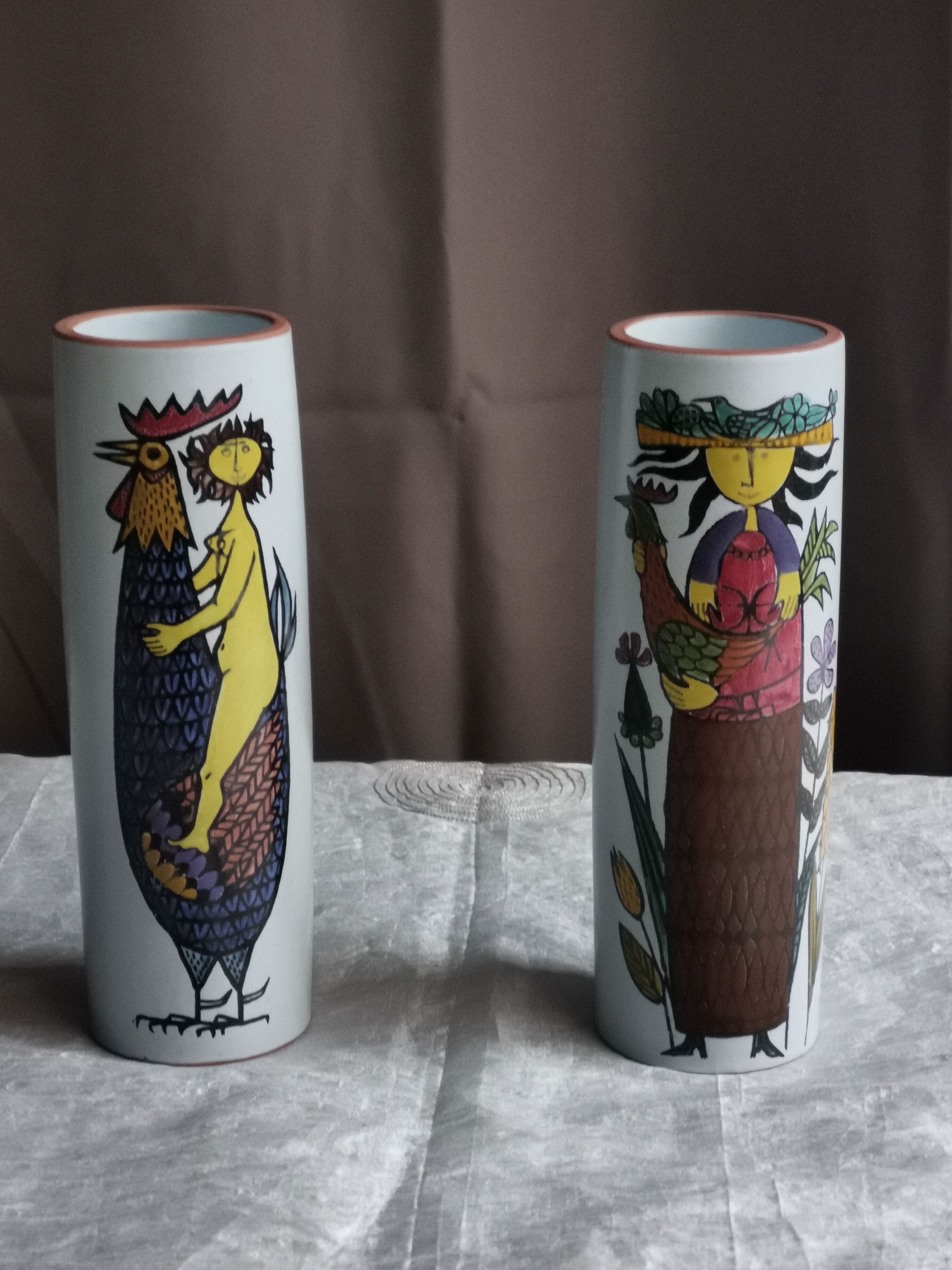 Pair of Suedois design vase by "stig lindberg"