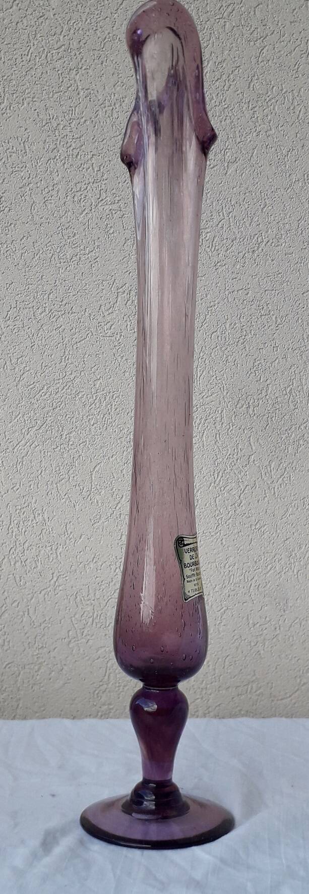 Bubbled glass bud vase