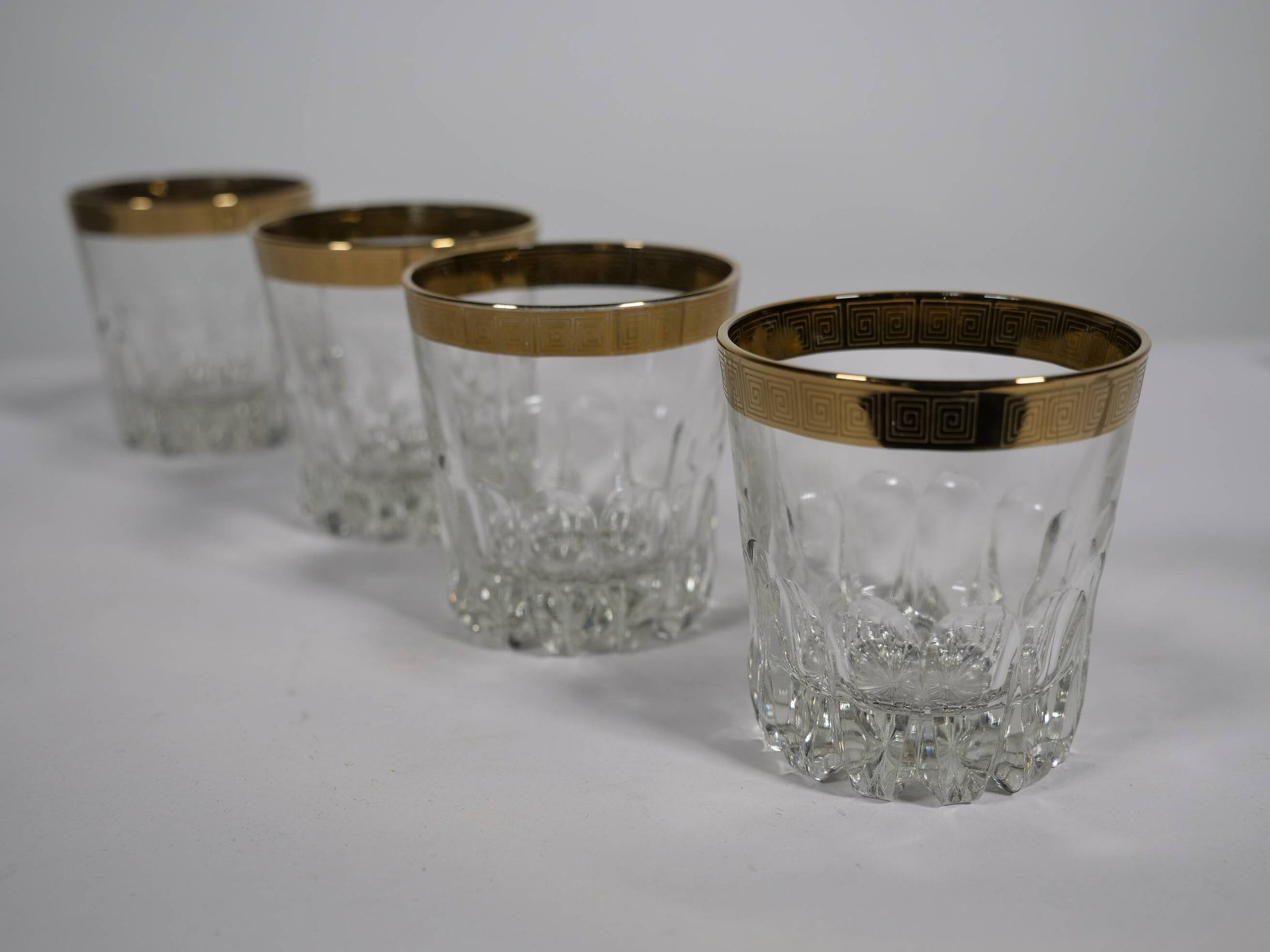 Whiskey Tumbler "Ritz" Glass with 24-Karat Gold Rim from Mäander, 1960s