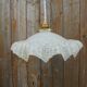Suspension Opaline Plissée Décor Clichy MarbréPlafonnier porcelaine fil neuf