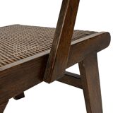 Art Deco oak armchair with webbing 1950s minimalist