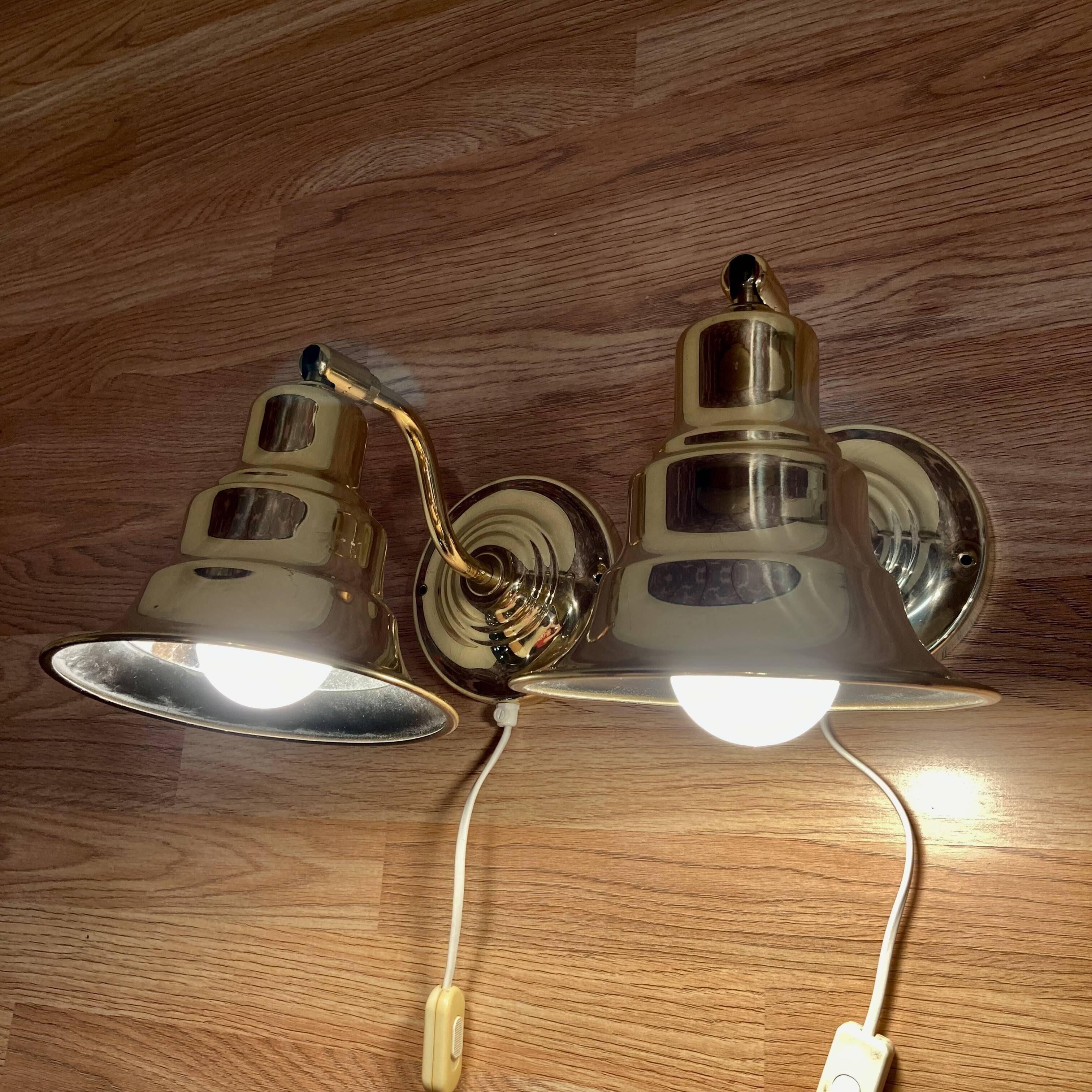 Pair of modular wall lights Scandinavian design 1960.
