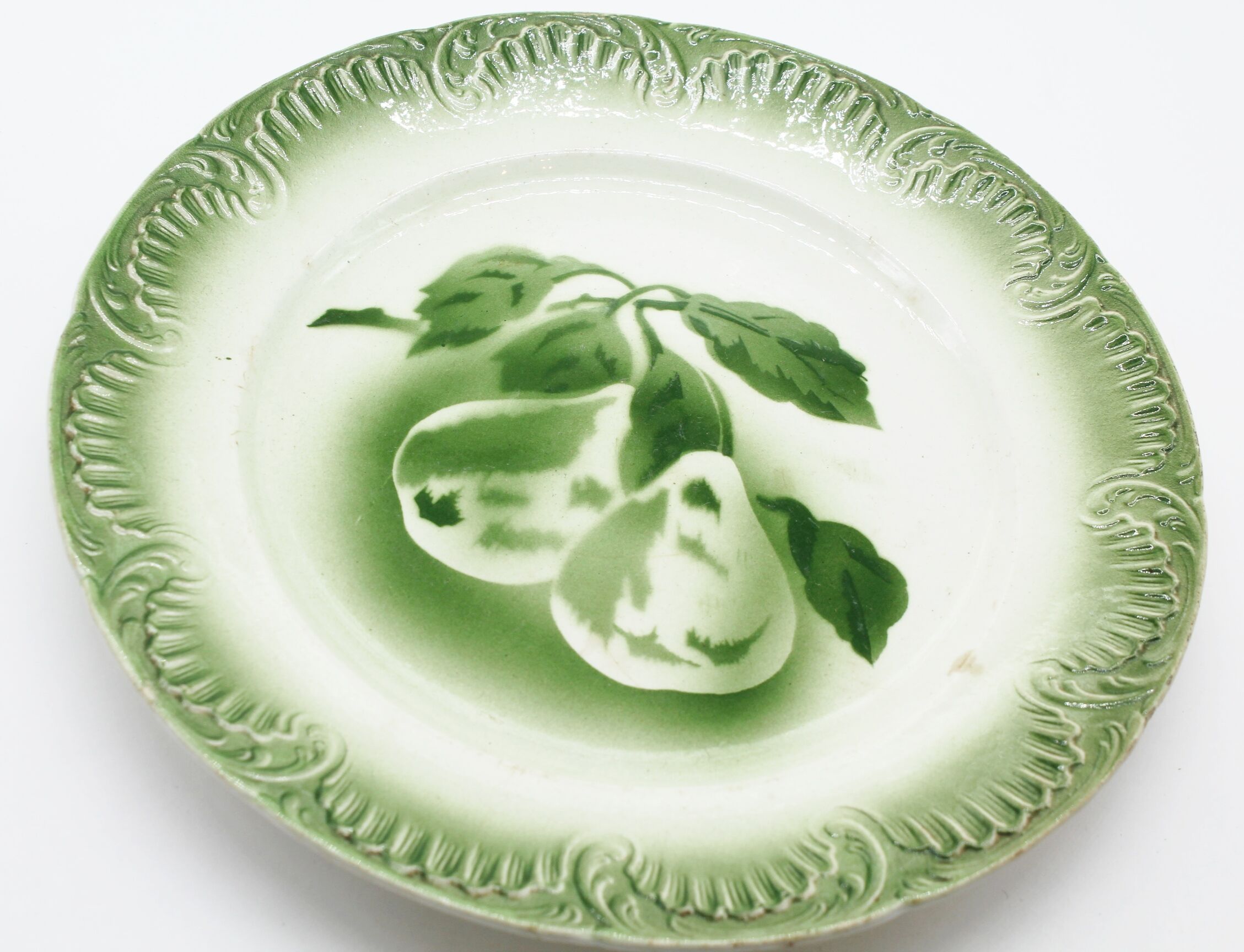 Lot of 2 plates digoin vintage fruit